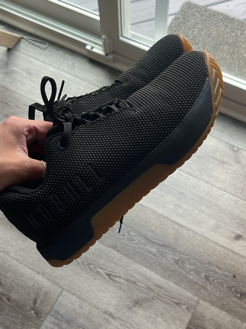 NOBULL Black Knit Sneakers with Gum Outsol